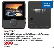 Sinotec 8GB MP3 Player With Video And Camera