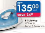 Safeway 1600W Steam & Spray Iron