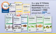 Clicks Healthbasics And Essentials Products Each