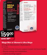 Mega Men Or Women's Ultra Energy & Metabolism Multivitamin 60 Tablets