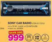 Sony Car Radio CDX-G1151U