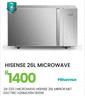 Hisense 26L Mirror Met Electric 800W Microwave H26MOS5H 24-233