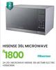 Hisense 36L Met/MIR Electric Microwave H36MOMMI 24-210