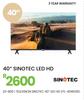 Sinotec 40" LED HD Television STL-40WG6D 23-806