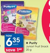 Purity Junior! Fruit Snack-20g Each