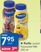 Purity Junior! Flavoured Milk-200ml Each