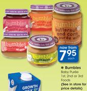 Bumbles Baby Puree 1st, 2nd Or 3rd Foods-Each
