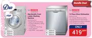 Bosch 6Kg Metallic Front Loader Washing Machine + Bosch 12 Place Silver Dishwasher-Per Bundle