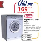 Defy 5Kg Metallic Tumble Dryer DTD259