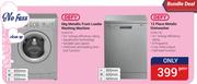 Defy 6Kg Metallic Front Loader Washing Machine + Defy 12 Place Metallic Dishwasher-Per Bundle