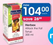 Herbex Attack The Fat Syrup-300ml Each