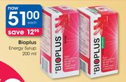 Bioplus Energy Syrup-200ml Each
