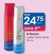 Revlon Ladies Body Spray-90ml Each
