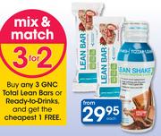 GNC Total Lean Bars Or Ready To Drinks-Each