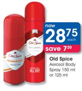 Old Spice Aerosol Body Spray 150ml Or 125ml-Each