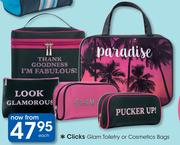 Clicks Glam Toiletry Or Cosmetics Bags-Each