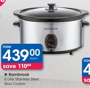 Kambrook 6Ltr Stainless Steel Slow Cooker