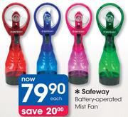 Safeway Battery-Operated Mist Fan-Each
