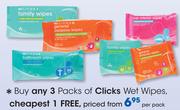 Clicks Wet Wipes Pack-Per Pack