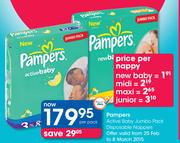 Pampers Active Baby New Baby Disposable Nappy-Per Nappy