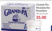 Grand-Pa Headache Powders-38 Sachets