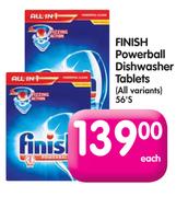 Finish Powerball Dishwasher Tablets (All Variants)-56's Each