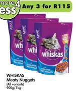 Whiskas Meaty Nuggets(All Variants)-3x900g/1Kg