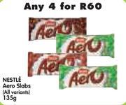 Nestle Aero Slabs (All Variants)-4 x 135g