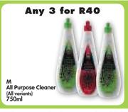 M All Purpose Cleaner(All Variants)-3x750ml