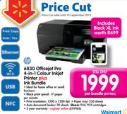 HP 6830 OfficeJet Pro 4-In-1 Colour Inkjet Printer+ Ink Bundle-Per Bundle
