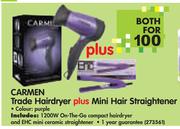 Carmen Trade Hairdryer+Mini Hair Straightener