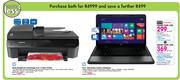 HP 4645 Deskjet Ink Advantage 4-In-1 Colour Printer+HP 15.6" 250-Series Celeron Notebook K7H85EA