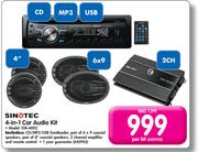 Sinotec 4-in-1 Car Audio Kit STA-4002-Per Kit