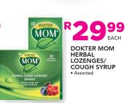 Dokter Mom Herbal Lozenges/Cough Syrup Assorted-Each