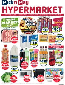 Pick n Pay Hypermarket Gauteng, Free state, North West : Mega 3 Day Specials (03 May - 05 May 2024) 