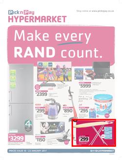 Pick n Pay Hyper : Make Every Rand Count With GMD (10 Jan - 22 Jan 2017), page 1