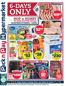 Pick n Pay Hypermarket Western Cape : Easter Weekend Specials (27 March - 01 April 2024)