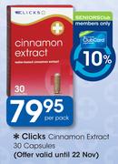 Clicks Cinnamon Extract 30 Capsules-Per Pack