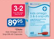 Clicks Kids Omega 3 & 6 Snip-Offs-60 Capsules
