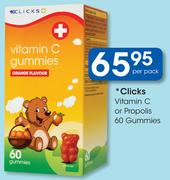 Clicks Vitamin C Or Propolis-60 Gummies