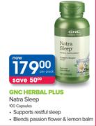 GNC Herbal Plus Natra Sleep 100 Capsules-Per Pack