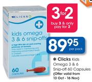 Clicks Kids Omega 3 & 6 Snip-Off 60 Capsules-Per Pack