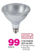 Simple Choice 11W Par38 LED Glass