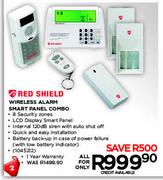 Red Shield Wireless Alarm Smart Panel Combo