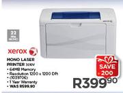 Xerox Mono Laser Printer 3010V