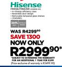 Hisense Fridge/Freezer H359BME-WD