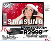 Samsung 32" LED TV EH003 HDR+DSTV HD Decoder