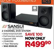 Sansui 2 Channel DVD System