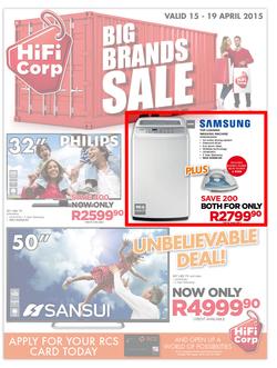 HiFi Corp : Big Brands Sale (15 Apr - 19 Apr 2015), page 1