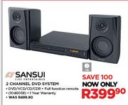 Sansui 2 Channel DVD System